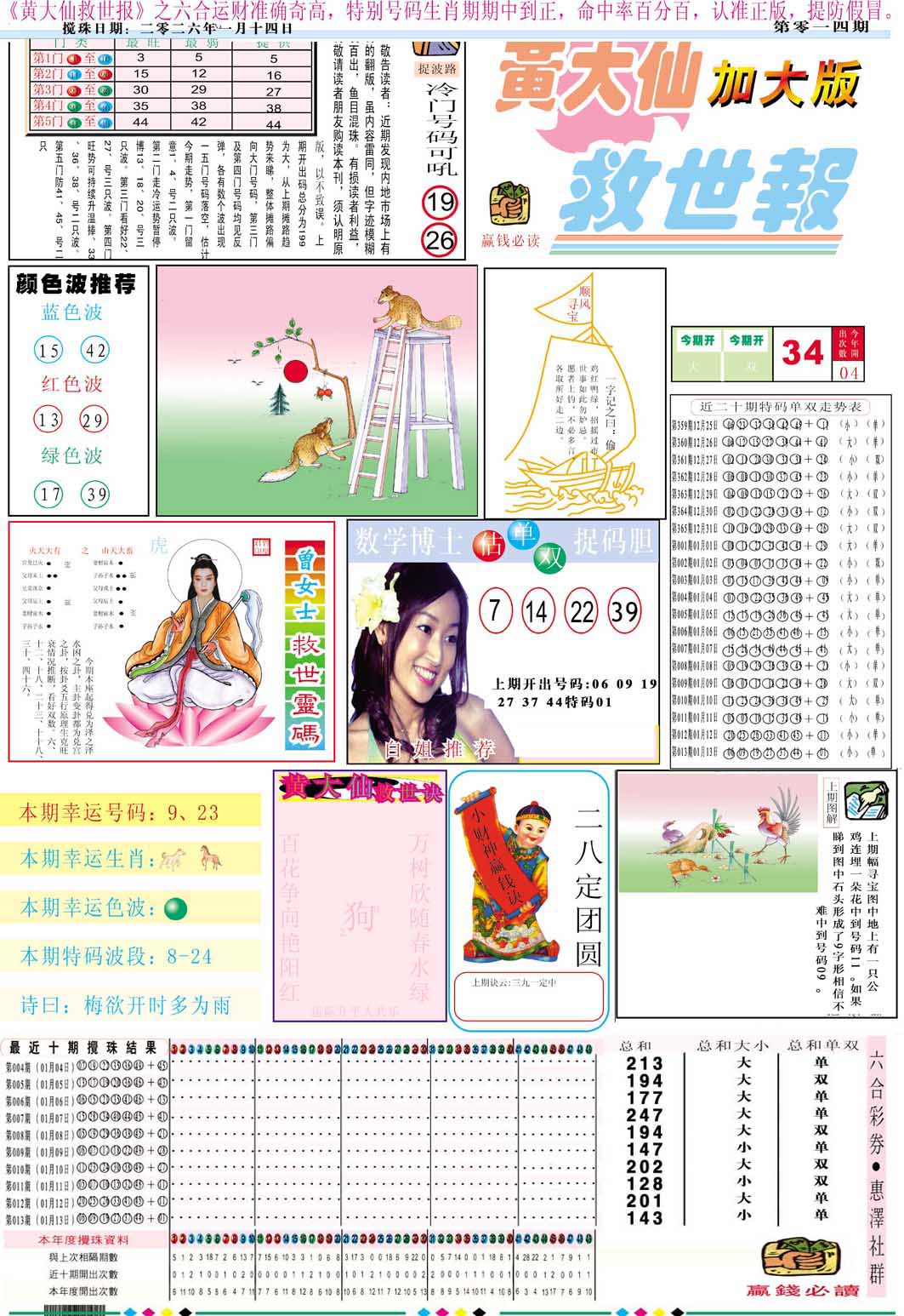 014期黄大仙救世A加大版[图]