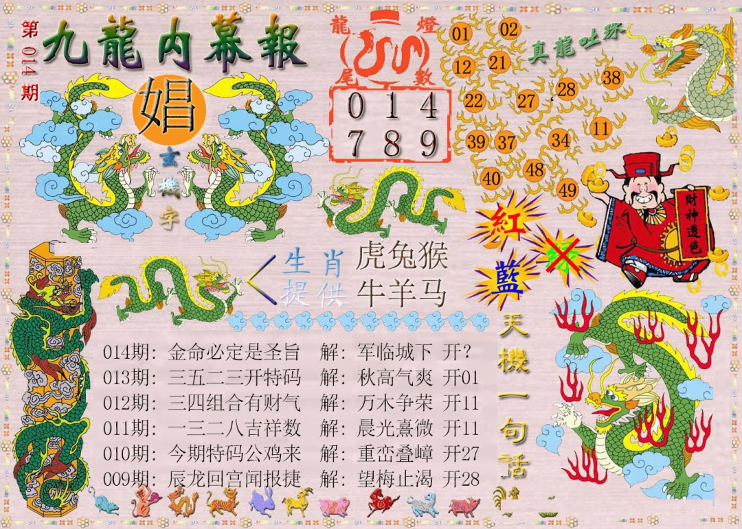 014期九龙内幕报[图]