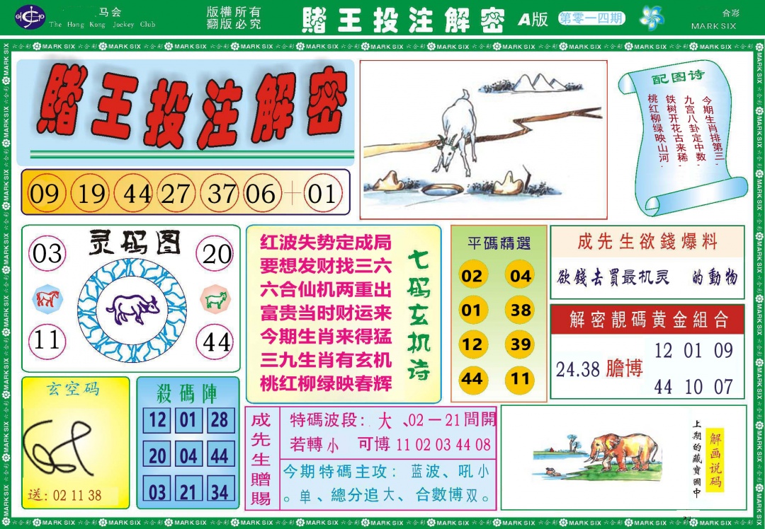 014期赌王投注解密[图]