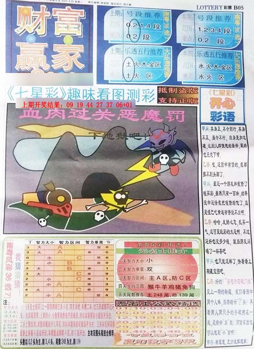 014期财富赢家（七星彩）[图]