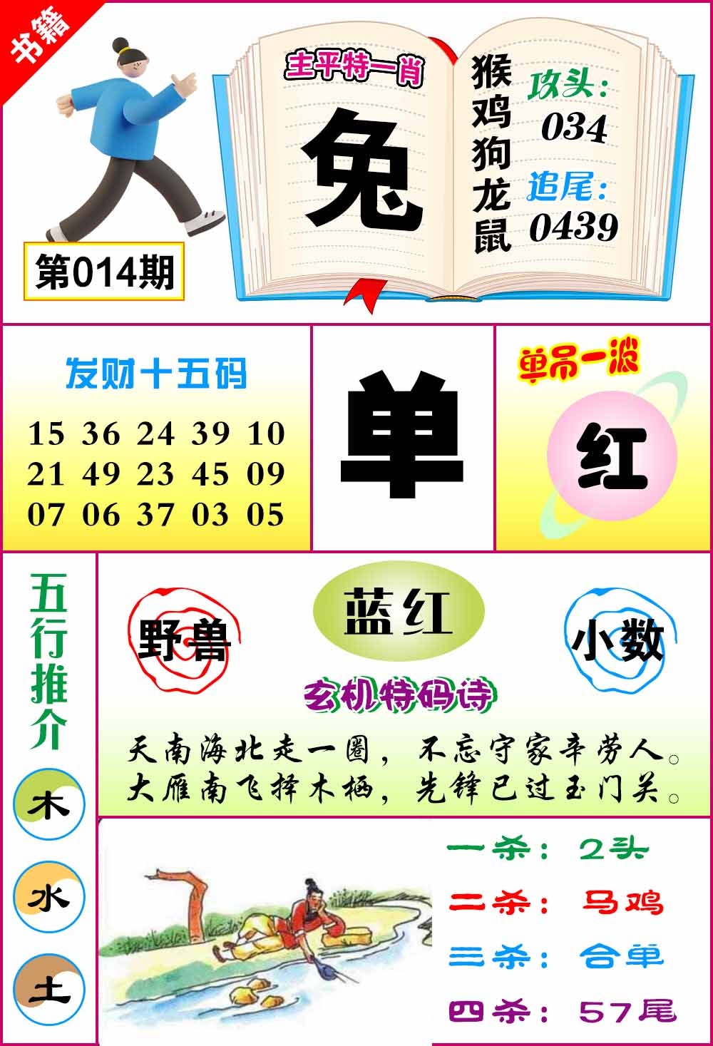 014期澳门钻石十五码[图]