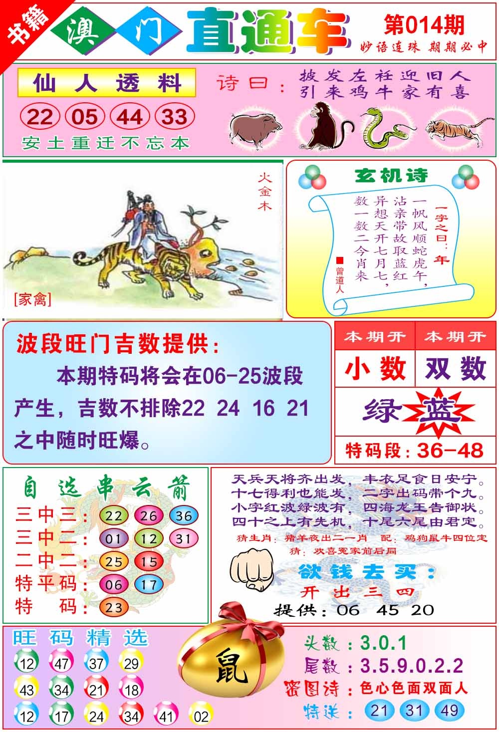 014期白姐直通车[图]