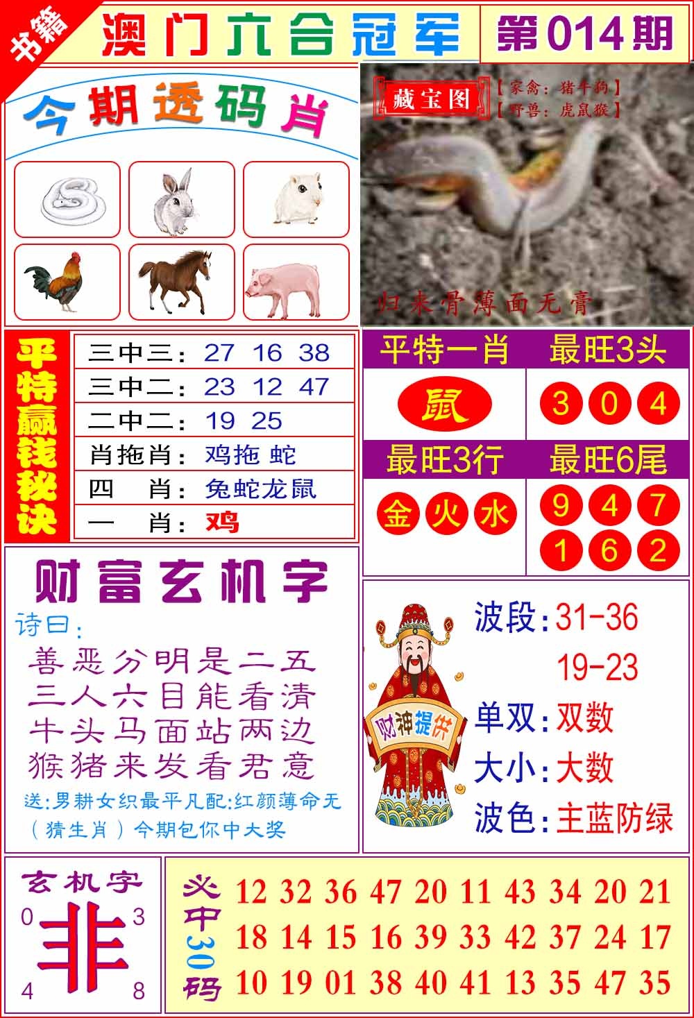 014期澳门六合冠军[图]