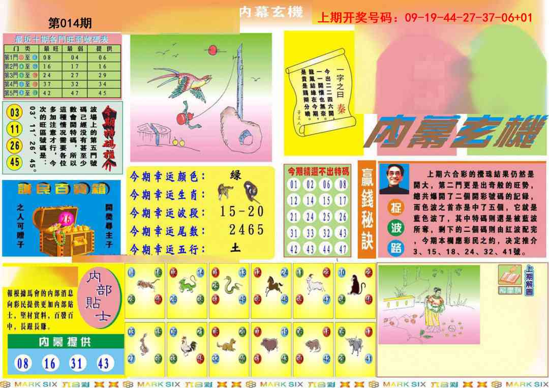 014期九龍内幕A(推荐)[图]