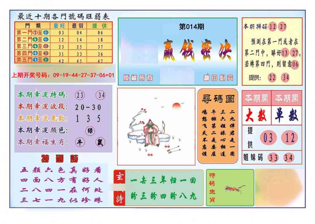 014期九龍赢钱密决(推荐)[图]