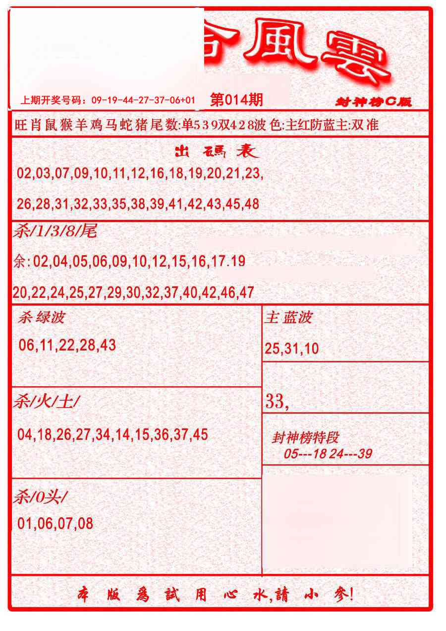 014期六合风云B[图]
