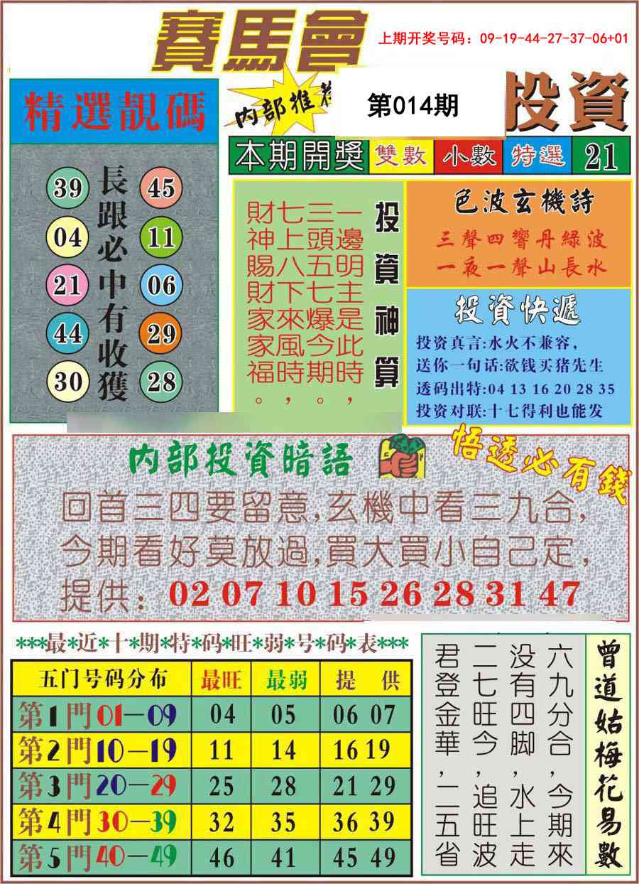 014期马会投资[图]